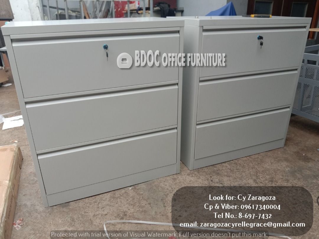 3 layer store lateral filing cabinet