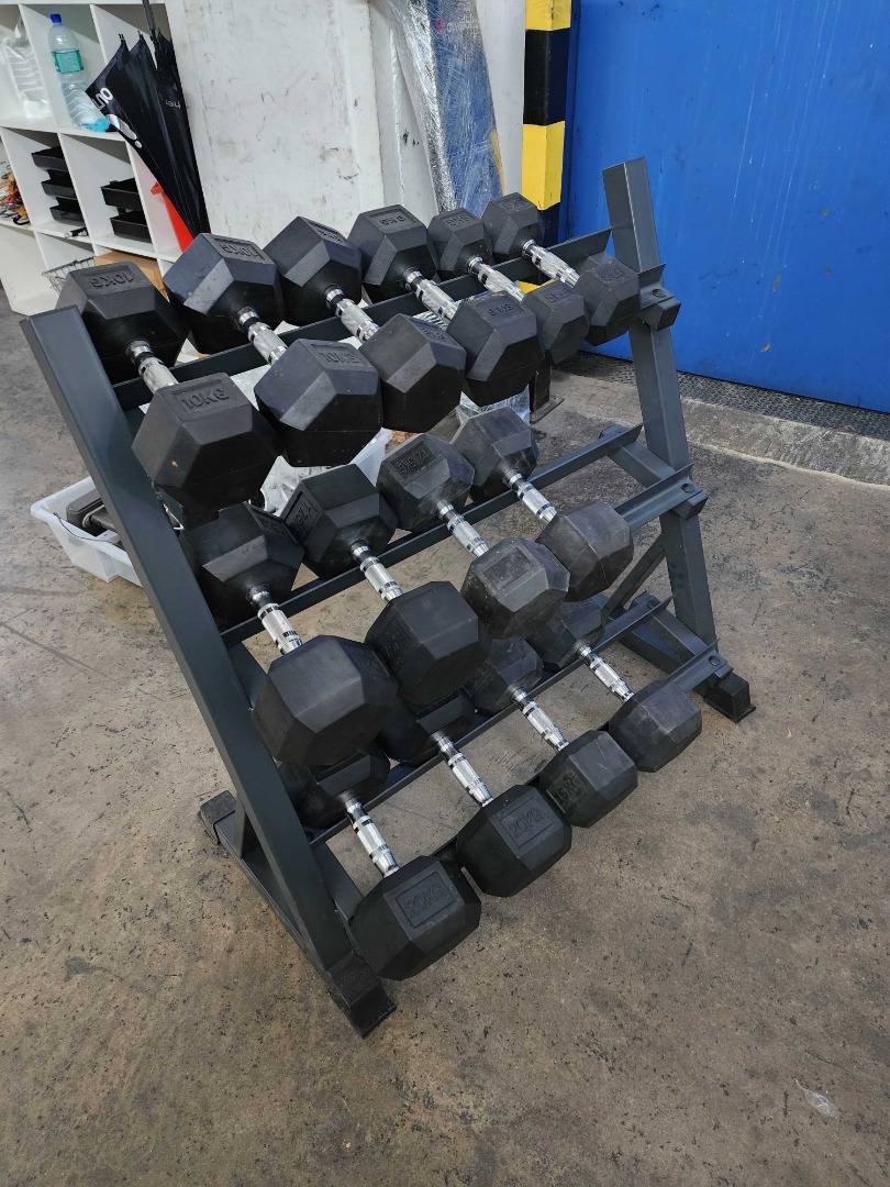 3Tier Dumbbell Rack Home Gym with Weights Including of Weights