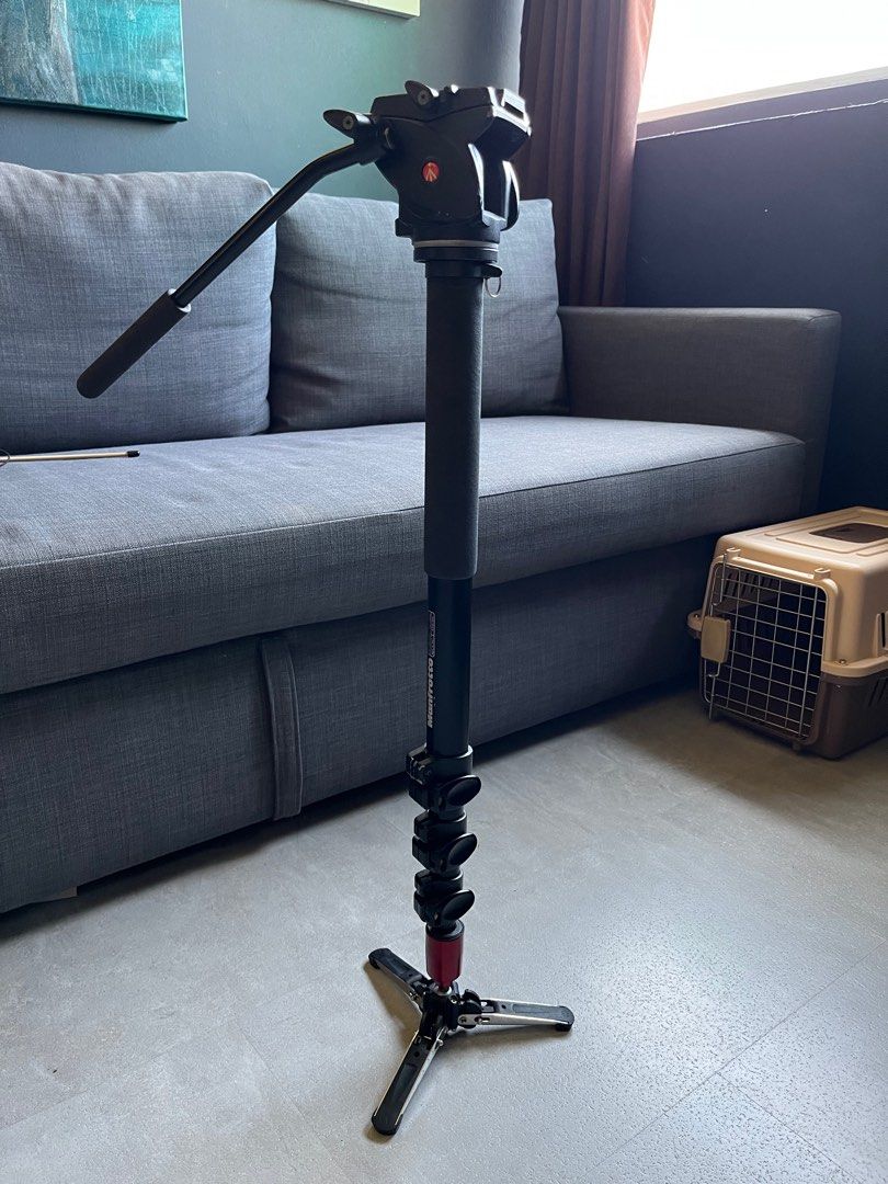 單腳架 with 頭子 / 攝影機 / 攝錄機 / 相機 Manfrotto 561BHDV1 Fluid Video Monopod