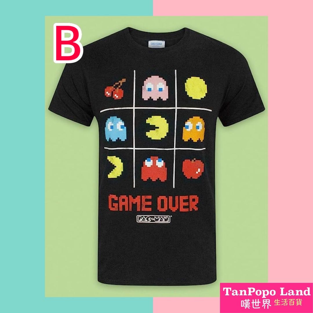 🧑🏻 男裝衫男裝短袖衫Men's Tee Pac-Man 食鬼成人衫大人衫夏天款Men's