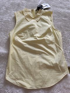 全新 Armani Exchange 淺黃色無恤衫 M碼