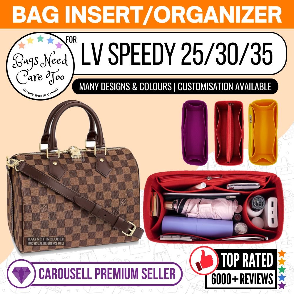 𝐁𝐍𝐂𝐓👜]🧡 LV Speedy 25/30/35 Bag Organizer, Felt Bag In Bag Customized  Organiser