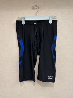美國 Speedo Endurance 黑色藍邊泳褲 size 32