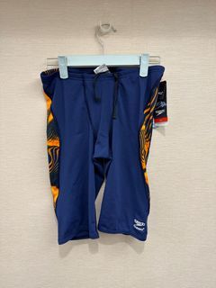 美國 Speedo Endurance 藍色橘邊泳褲 size 32