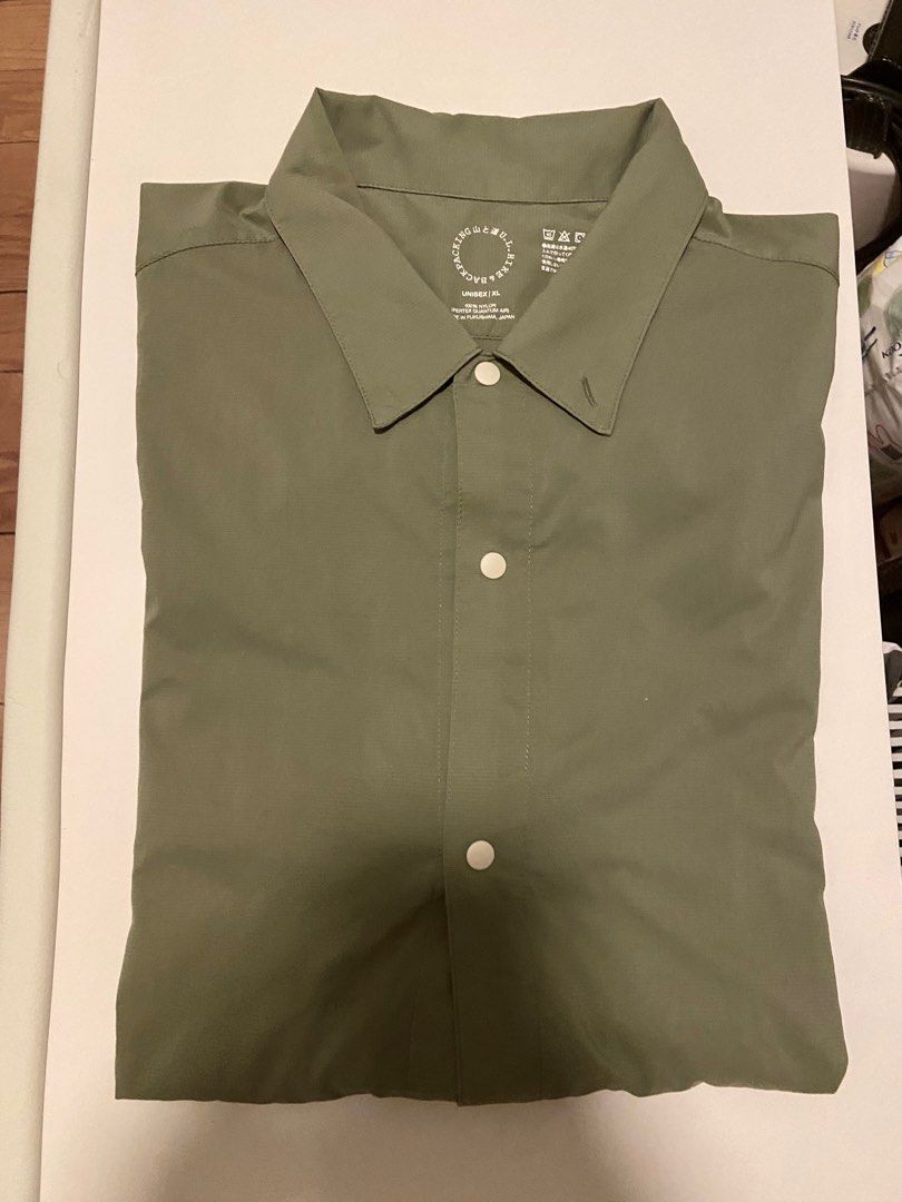 山と道Yamatomichi UL Shirt Light Olive XL, 男裝, 運動服裝- Carousell