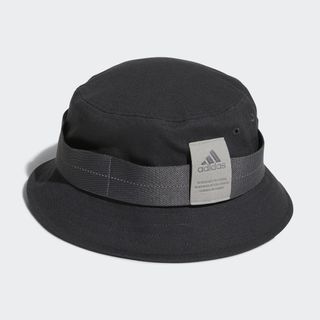 Adidas 黑色漁夫帽 吸濕排汗運動帽子 愛迪達休閒戶外遮陽防曬帽子 HN8177