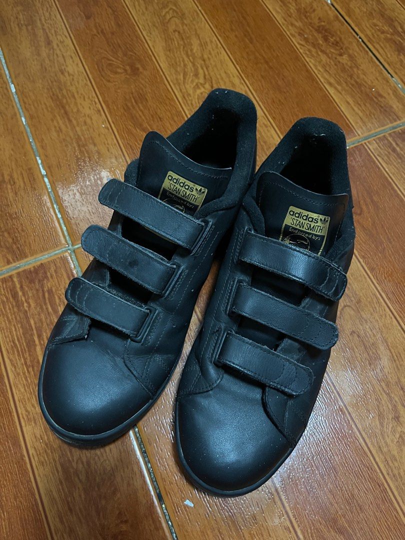 Adidas Stan Smith Black Gold Women s Fashion Footwear