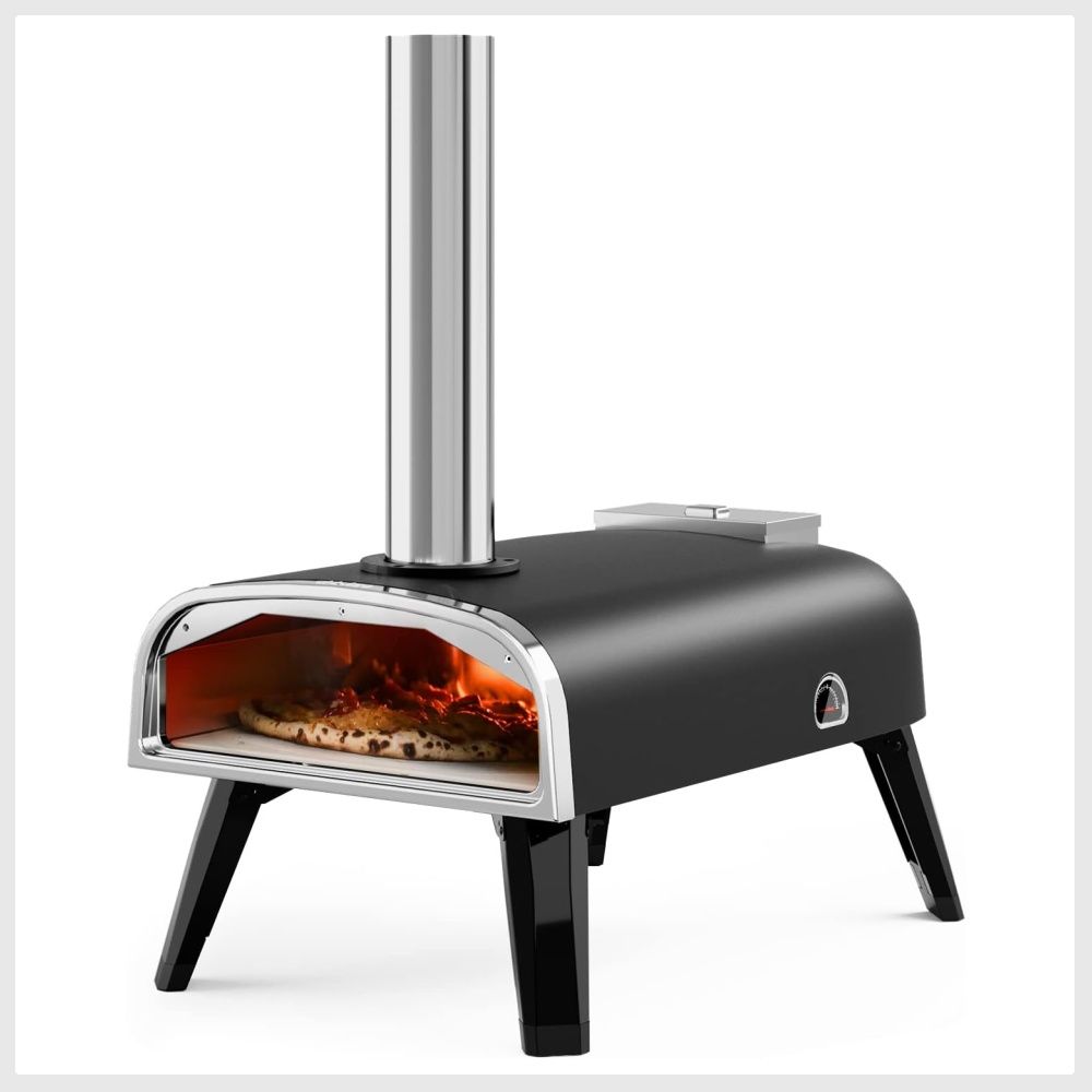 aidpiza Pizza Oven Outdoor 12 Wood Fired Pizza Ovens Pellet Pizza Stove  for Outside, Portable Stainless Steel Pizza Oven for Backyard Pizza Maker  Portable Mobile Outdoor Kitchen (black), Furniture u0026 Home Living,