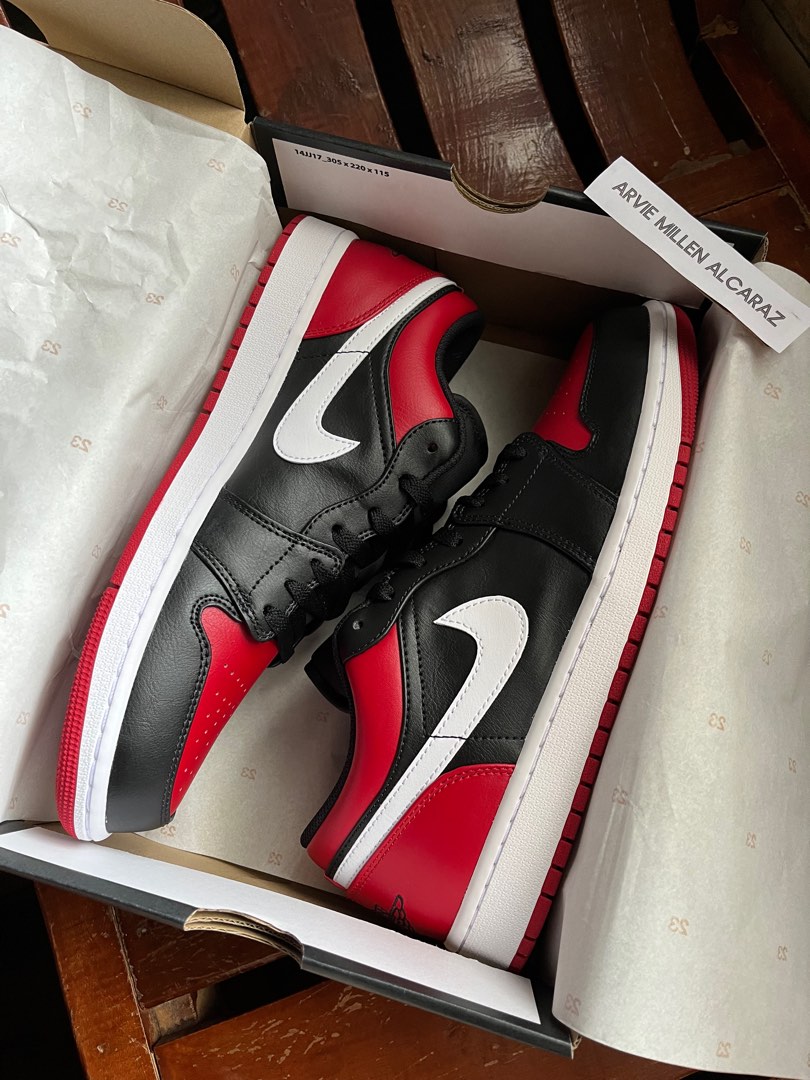 Air Jordan 1 Low 'Alternate Bred Toe', Men's Fashion, Footwear ...