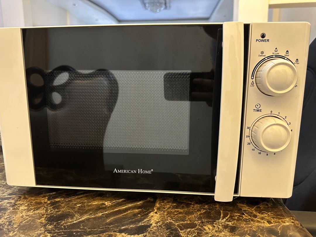 American Home AMW20MCW Microwave Oven 20L Mechanical Control Color