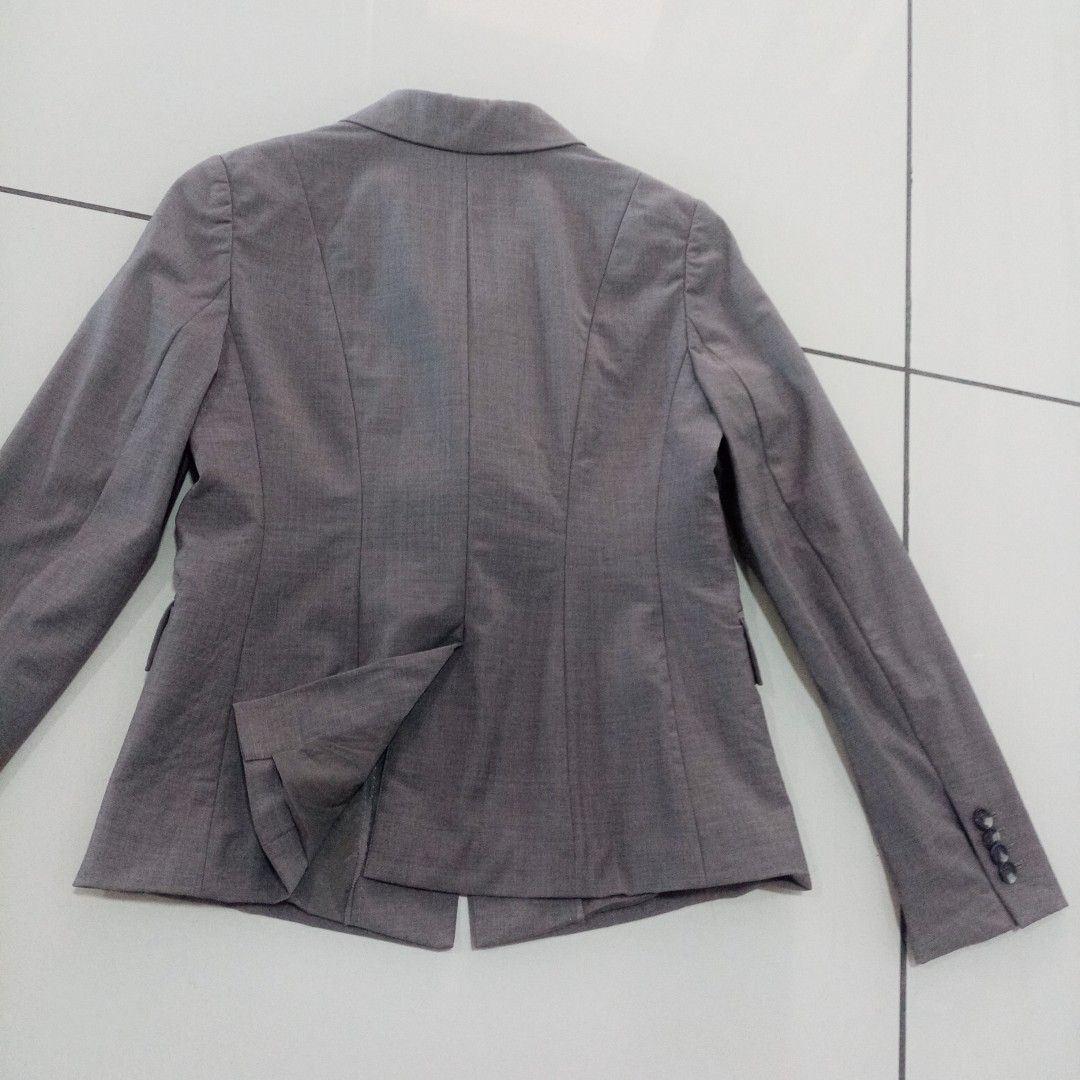 Ann taylor discount grey blazer
