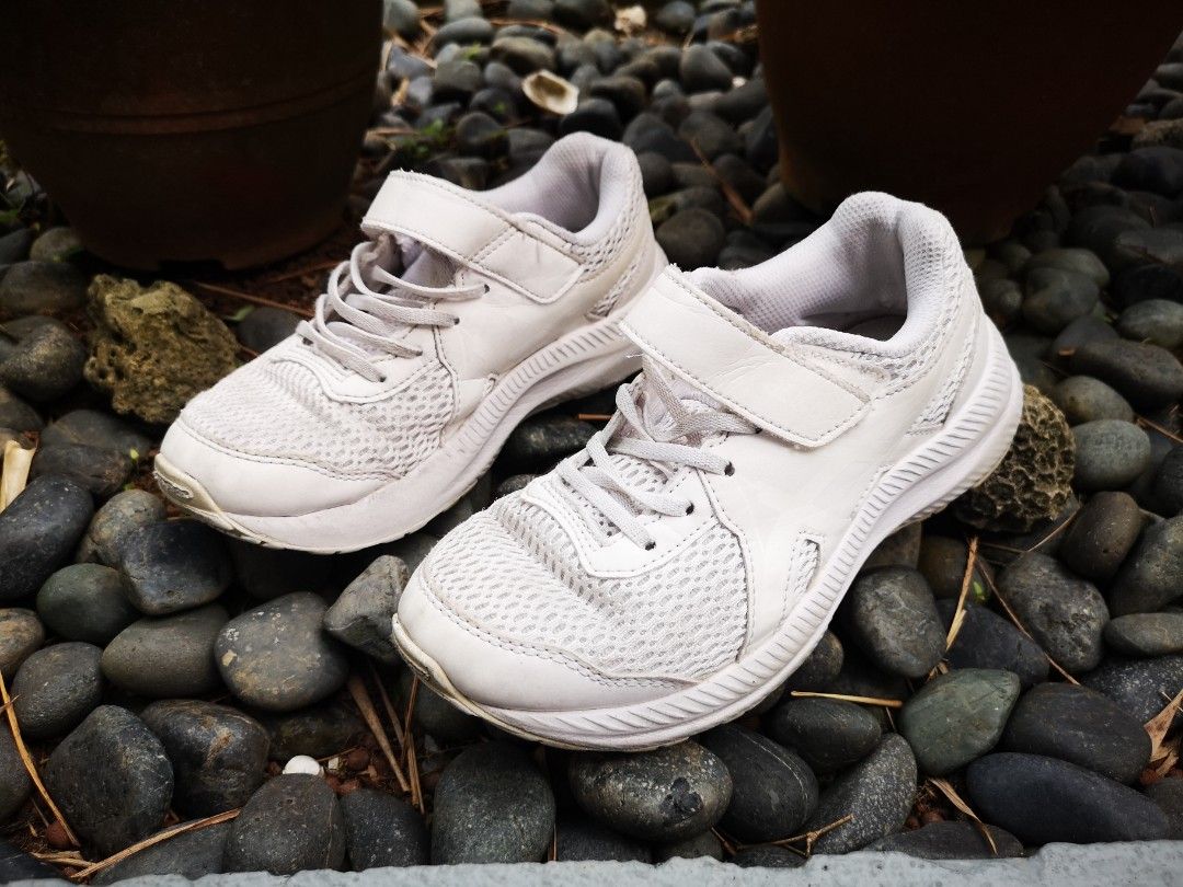 Asics Kids boy girl white school shoes
