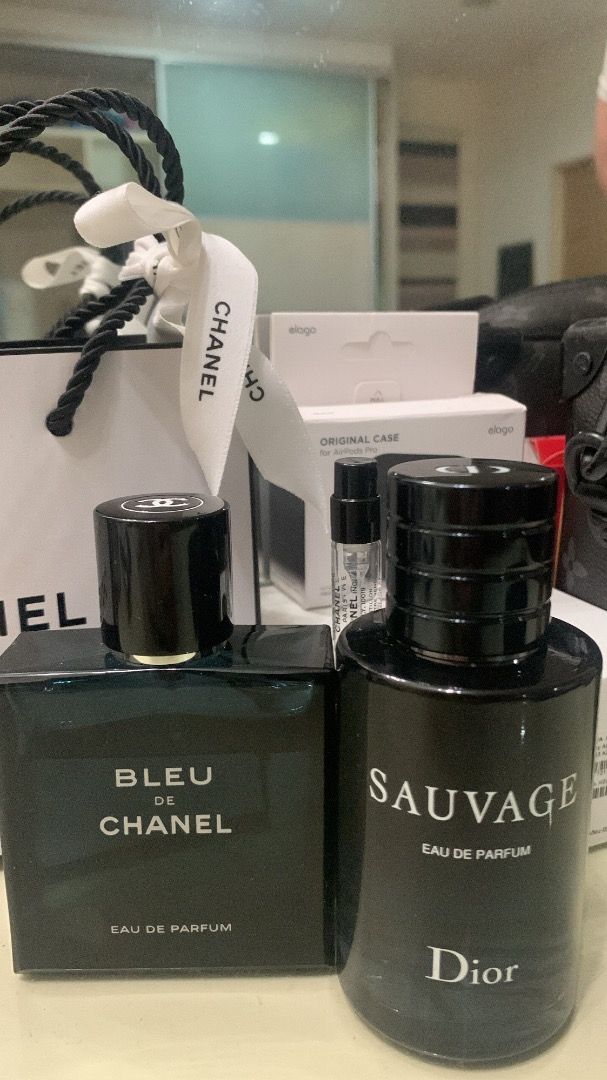 Authentic Bleu De Chanel and Dior Sauvage, Beauty & Personal Care, Fragrance  & Deodorants on Carousell