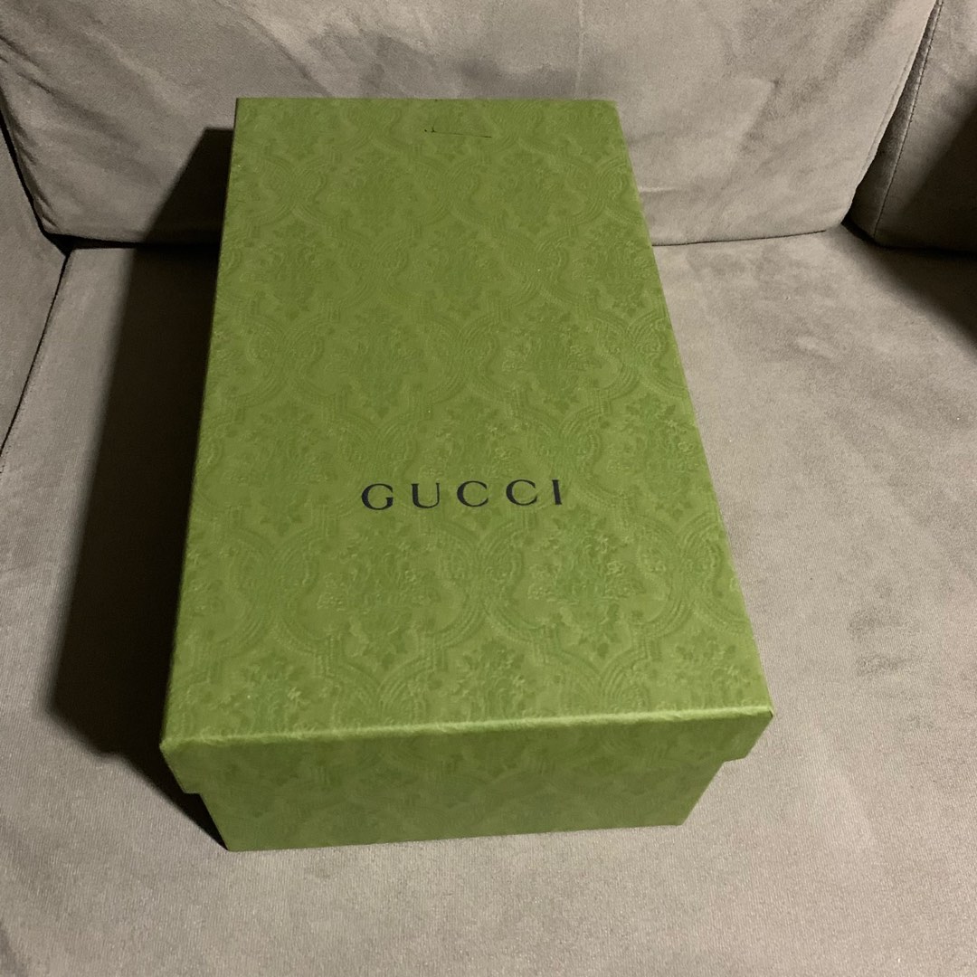 Authentic Gucci Tennis Shoe Box With Laser Cut Logobrown With