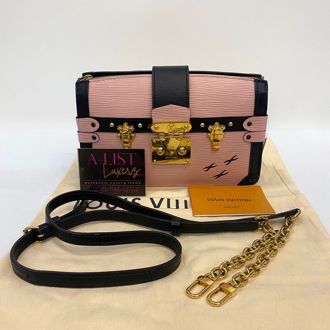 Louis Vuitton Rose Ballerine EPI Leather Trunk Clutch Shoulder Bag - Handbag | Pre-owned & Certified | used Second Hand | Unisex