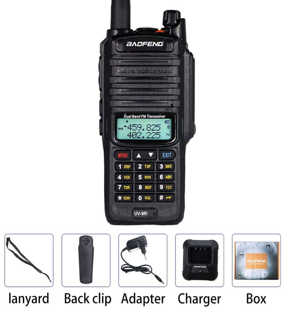 BaoFeng UV-9R Plus IP67 rated High powered Professional Grade Dual Band VHF  UHF Way Radio Walkie Talkie for fishing/marine/water sports  communication. Not Bao Feng UV5r, UV-16 Pro or S9, Mobile Phones