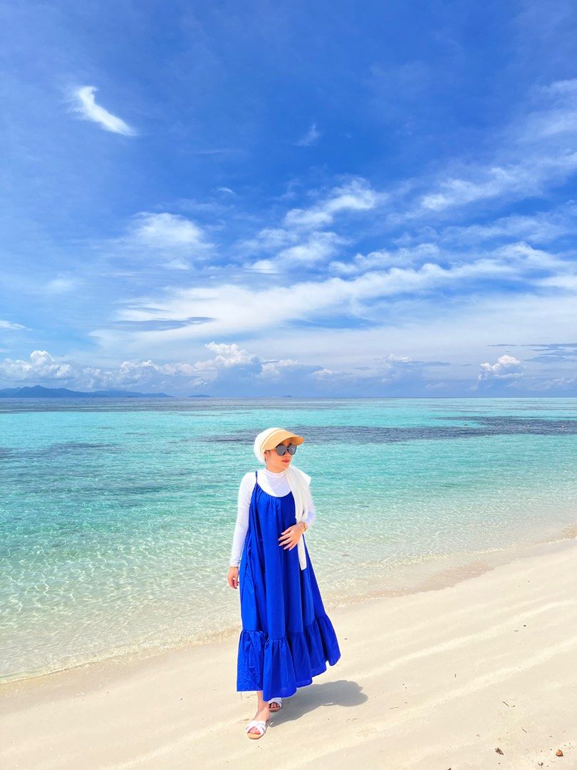 Beach dress muslimah hot sale
