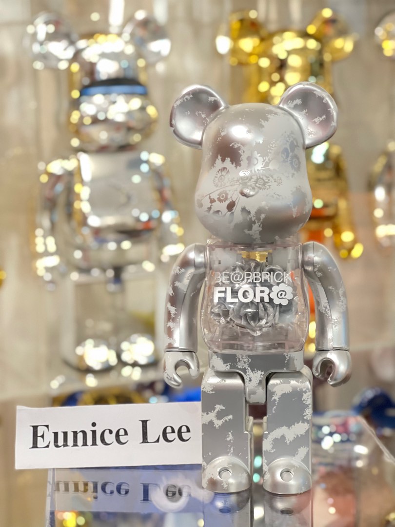 Bearbrick Flor@ Silver 400%, Hobbies & Toys, Toys & Games on