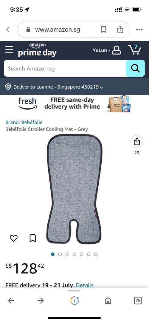 bebefolie stroller cooling mat Babies Kids Going Out Strollers on Carousell