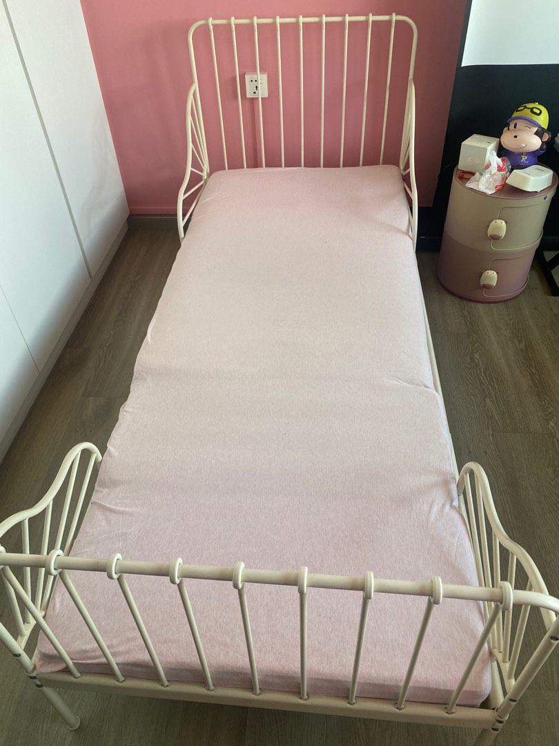 IKEA Kids Bed, extendable bed frame with slatted bed base for girls