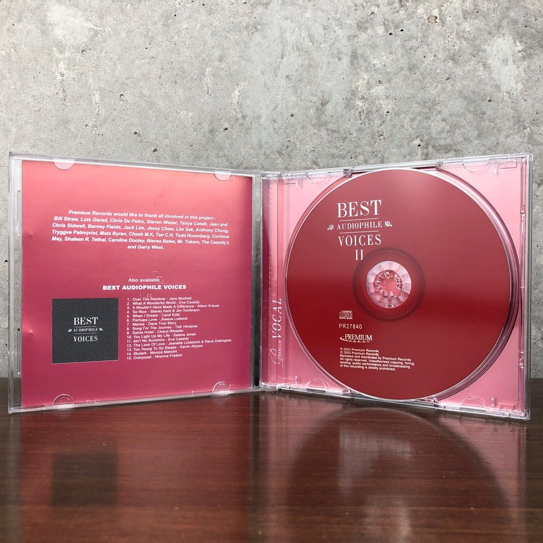Best Audiophile Voices 2 | Compilation | Audiophile CD (Category: CDs & DVDs) located in Quezon City. Submitted by garage.sale.ph (Listing ID 1242898411, Image 3). Description: - Rare audiophile CD. - Authentic. - In excellent condition. - Payment thru bank deposit (UnionBank) or GCash. - For a minimal fee, I can arrange delivery via Lalamove within Metro Manila. - Meet-up also possible at Robinsons Magnolia QC. - Item available as long as this a