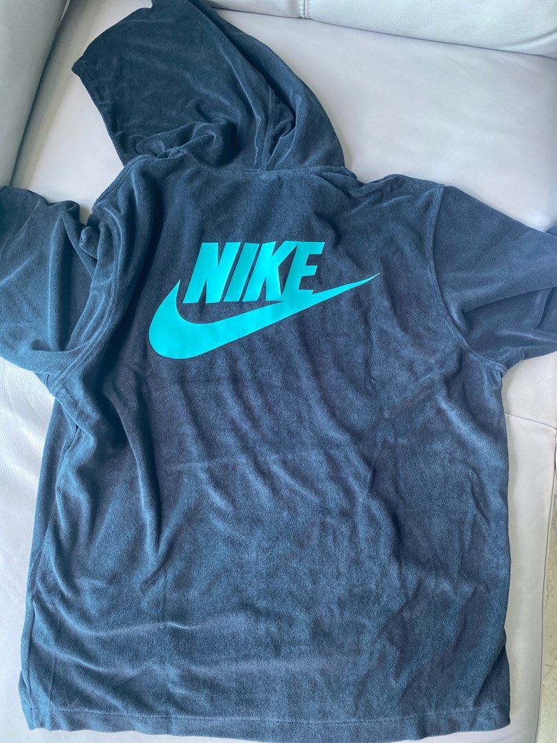 Black Nike short sleeve hoodie Men s Fashion Tops Sets