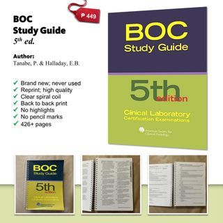 BOC Study Guide 5th Edition MEDTECH REVIEWER MEDTECH BOOK