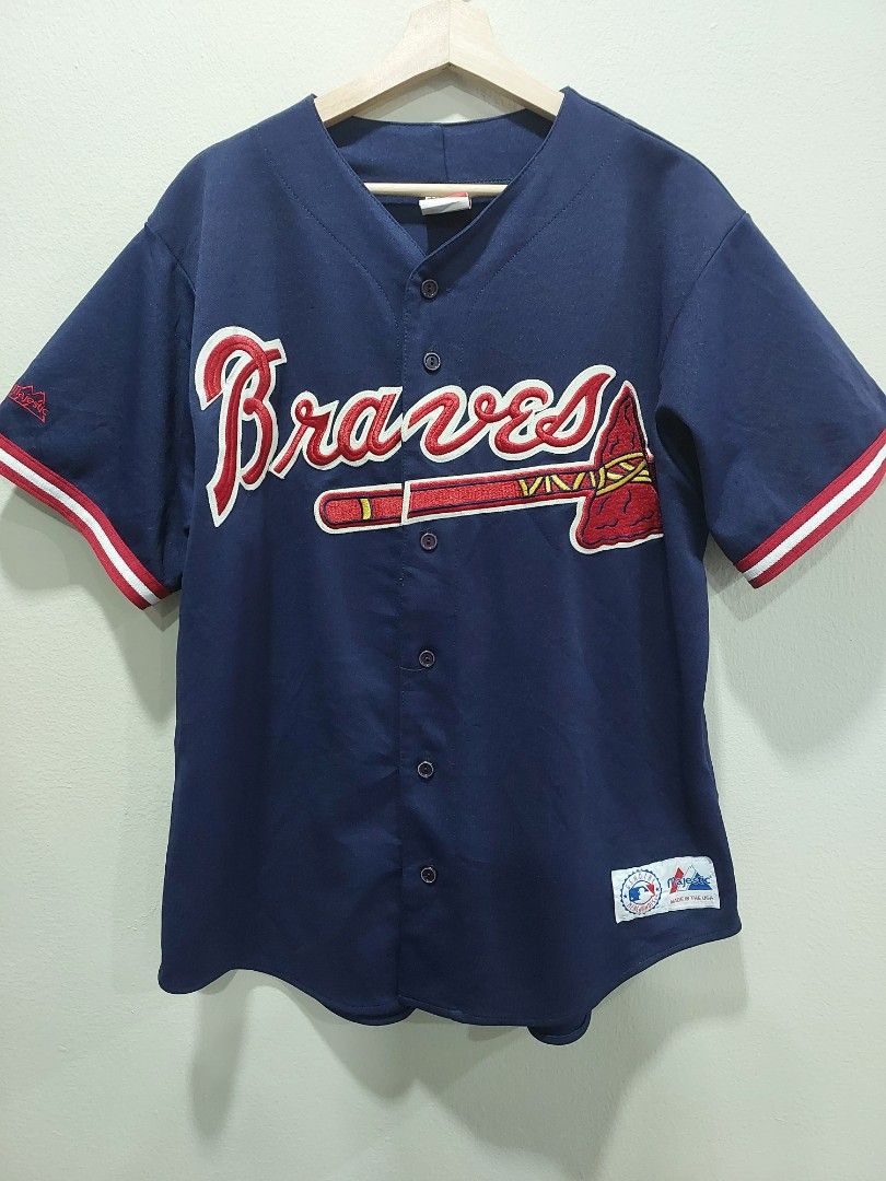 Braves Majestic Mlb Baseball Jersey USA Men s Fashion Activewear