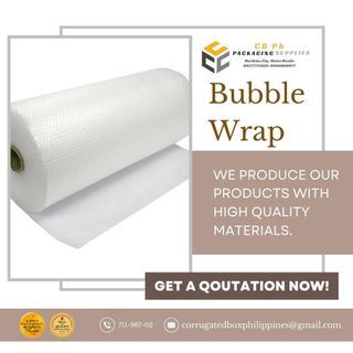 Bubble wrap for glass fragile items corrugated box