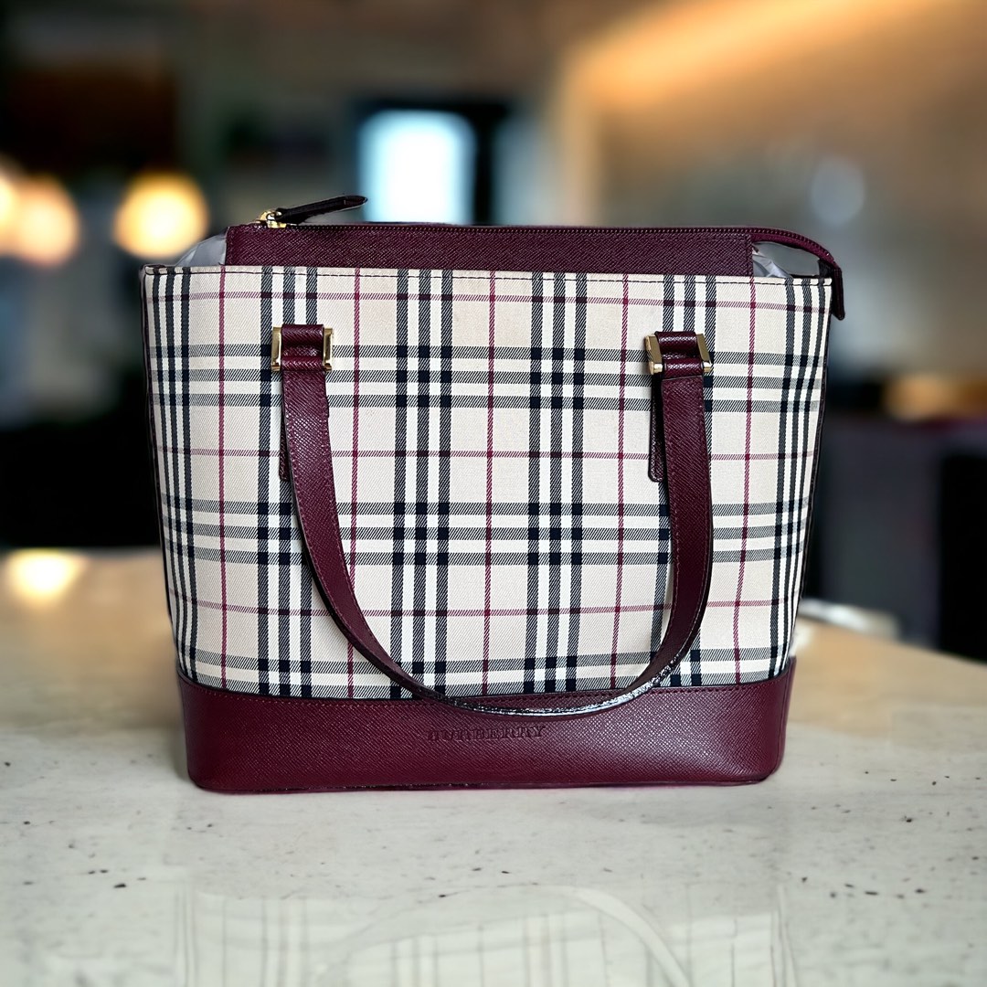 Burberry, Bags, Authentic Pink Plaid Burberry London Bag