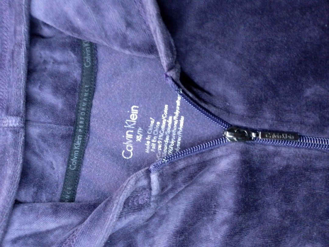 Calvin klein velour on sale jacket