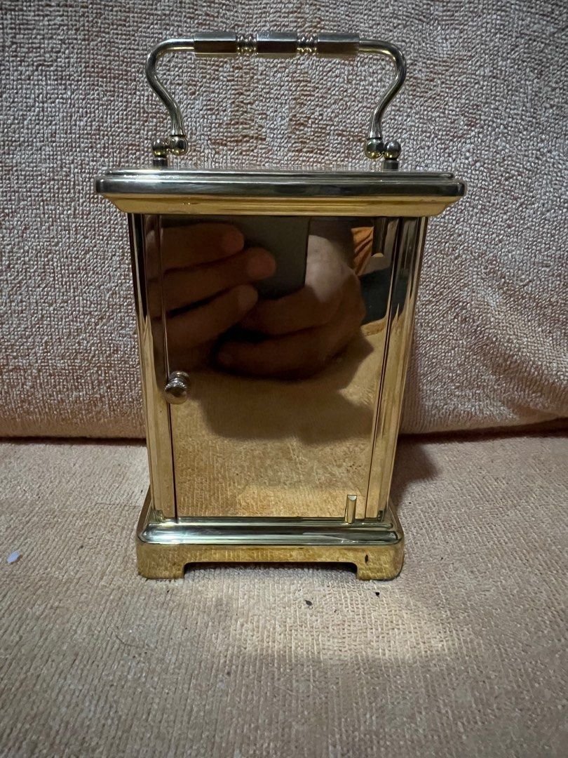 Carriage clock 8 days swiss made (Category: Clocks) located in Malabon City. Submitted by 168raymond (Listing ID 1242725914, Image 2). Description: Carriage clock 8 days Manual wind Good working condition Location Potrero Malabon Swiss made 5000 fix na po.