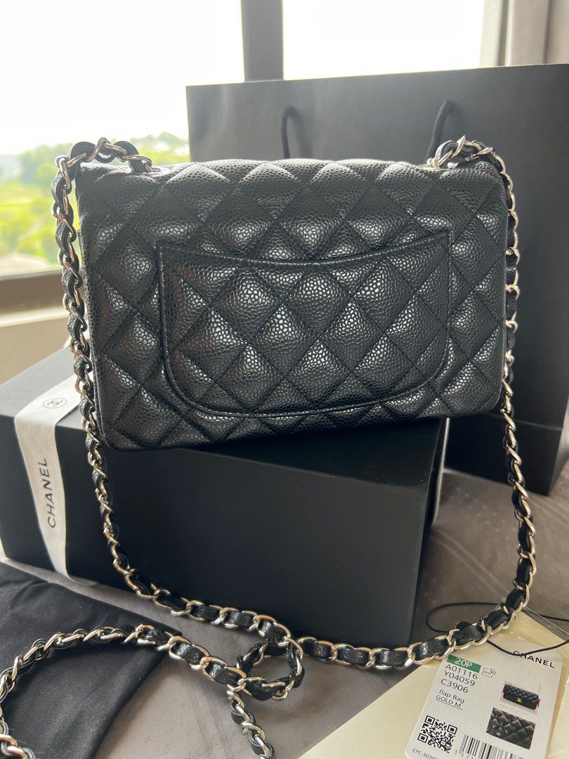 Chanel mini flap 20cm caviar SHW, Luxury, Bags & Wallets on Carousell