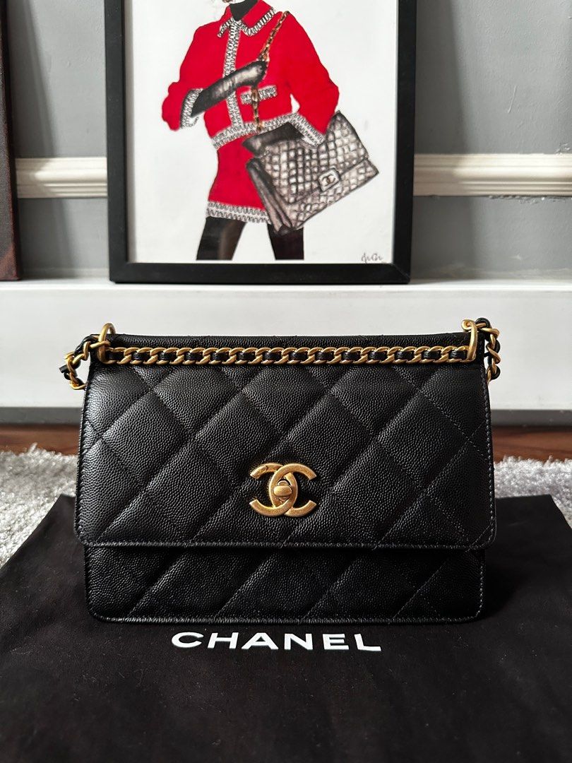 Chanel Small Flap Bag Caviar 2022/2023, Luxury, Bags & Wallets on
