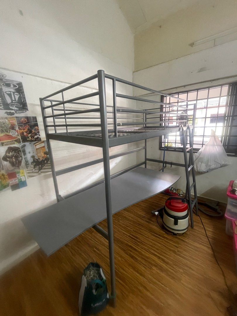 Cheap Bunk Bed with Table from IKEA, Furniture & Home Living, Furniture