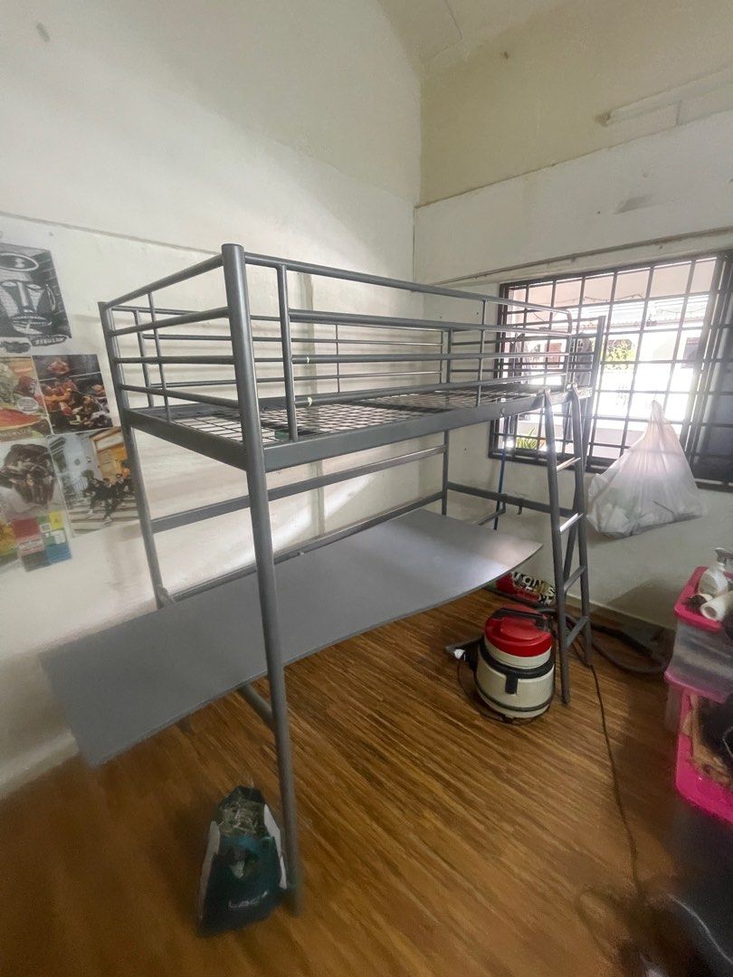 Cheap Bunk Bed with Table from IKEA, Furniture & Home Living, Furniture