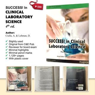 CIULLA Success! In Clinical Laboratory Science 4th Edition MEDTECH REVIEWER MEDTECH BOOK