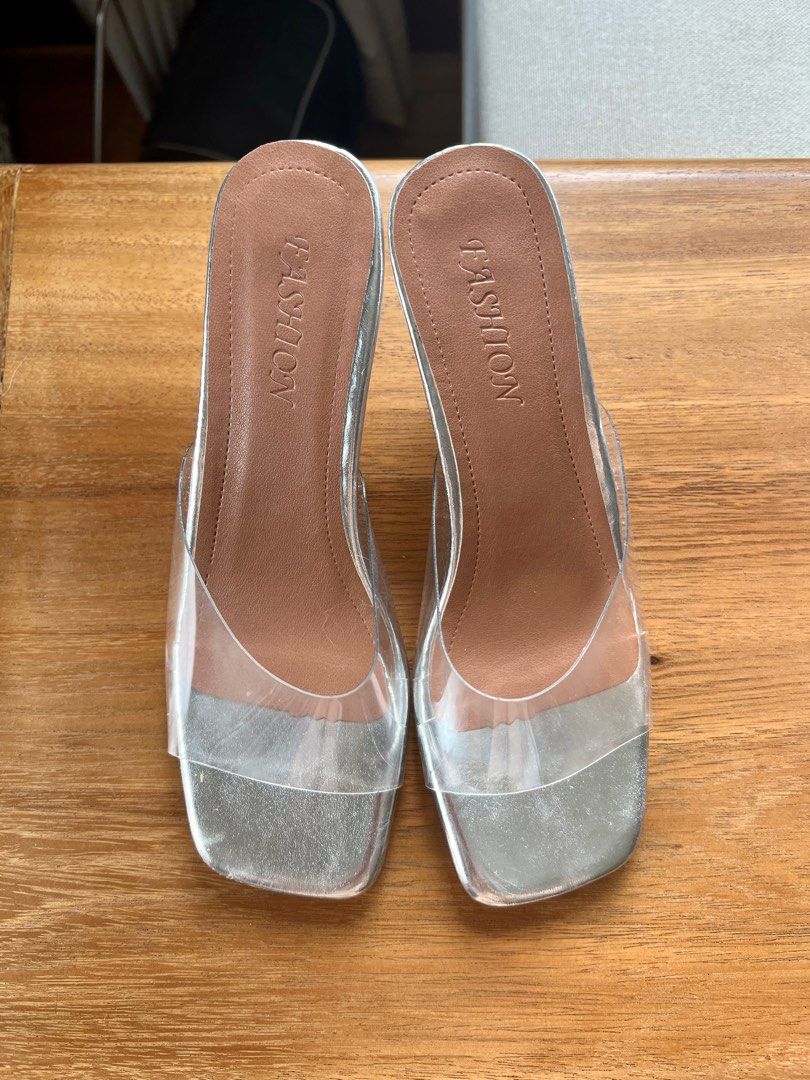 Chanel clear heel mules Clearance
