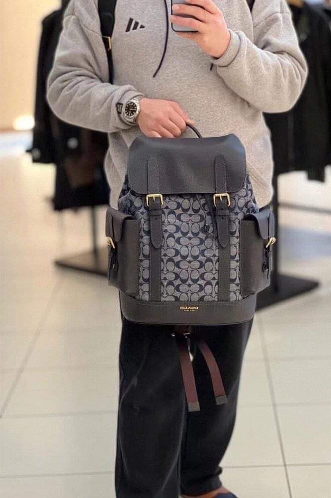 Coach Hudson Backpack In Signature Denim, Men's Fashion, Bags ...