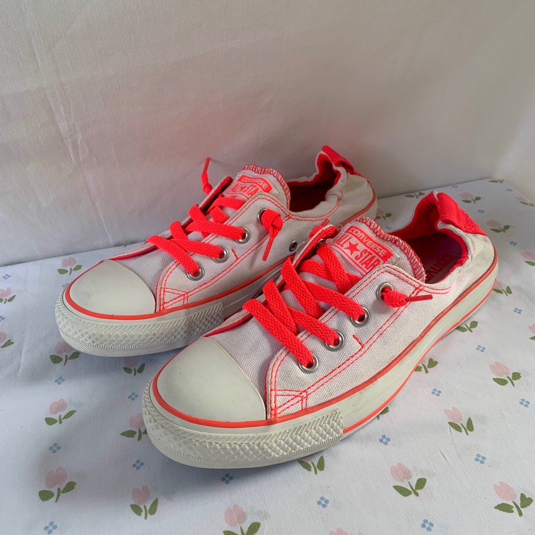 CONVERSE ALL STAR Neon Orange Memory Foam Cushioned Sneakers Women s Fashion Footwear Sneakers on Carousell