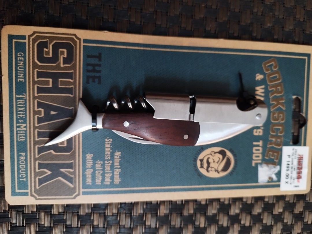 Corkscrew & Bar Tools (Category: Other Kitchenware & Tableware) located in Quezon City. Submitted by trendsites.manila (Listing ID 1242854447, Image 2). Description: Trixie and Milo Brand The Shark Corscrew and Waiters Tool /Bar Tools SALE Price PHP 998.00 delivery Charges applies via lalamove or Grab Sf at Buyers Expense.. Thanks.