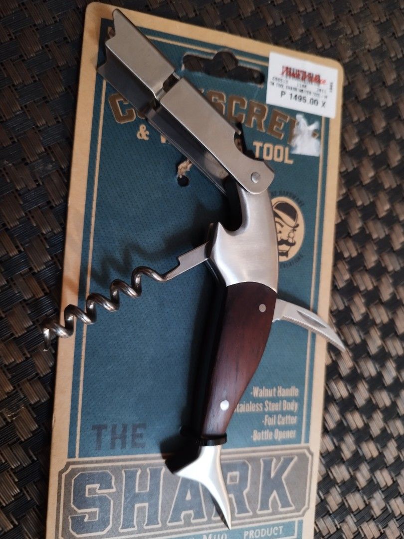 Corkscrew & Bar Tools (Category: Other Kitchenware & Tableware) located in Quezon City. Submitted by trendsites.manila (Listing ID 1242854447, Image 3). Description: Trixie and Milo Brand The Shark Corscrew and Waiters Tool /Bar Tools SALE Price PHP 998.00 delivery Charges applies via lalamove or Grab Sf at Buyers Expense.. Thanks.