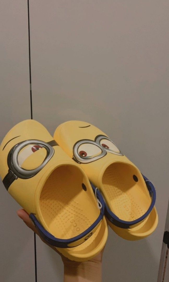 Crocs universal studios Minion, Babies & Kids, Babies & Kids Fashion on
