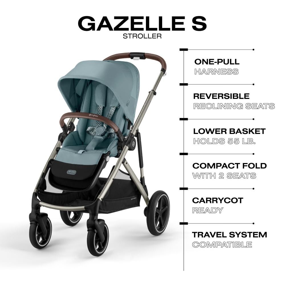 Cybex Gazelle S All in One Toddler and Baby Stroller with Over 20