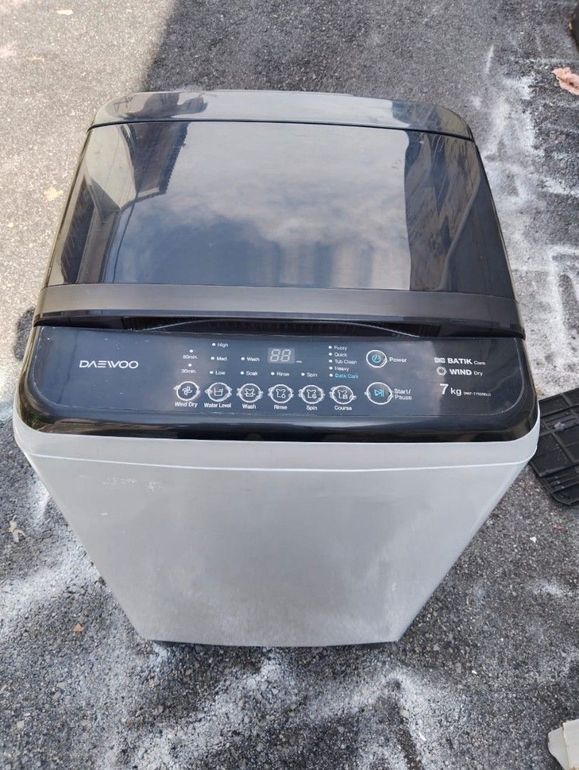 Daewoo Top load Washer 7.0KG Mesin basuh, TV & Home Appliances, Washing Machines and Dryers on