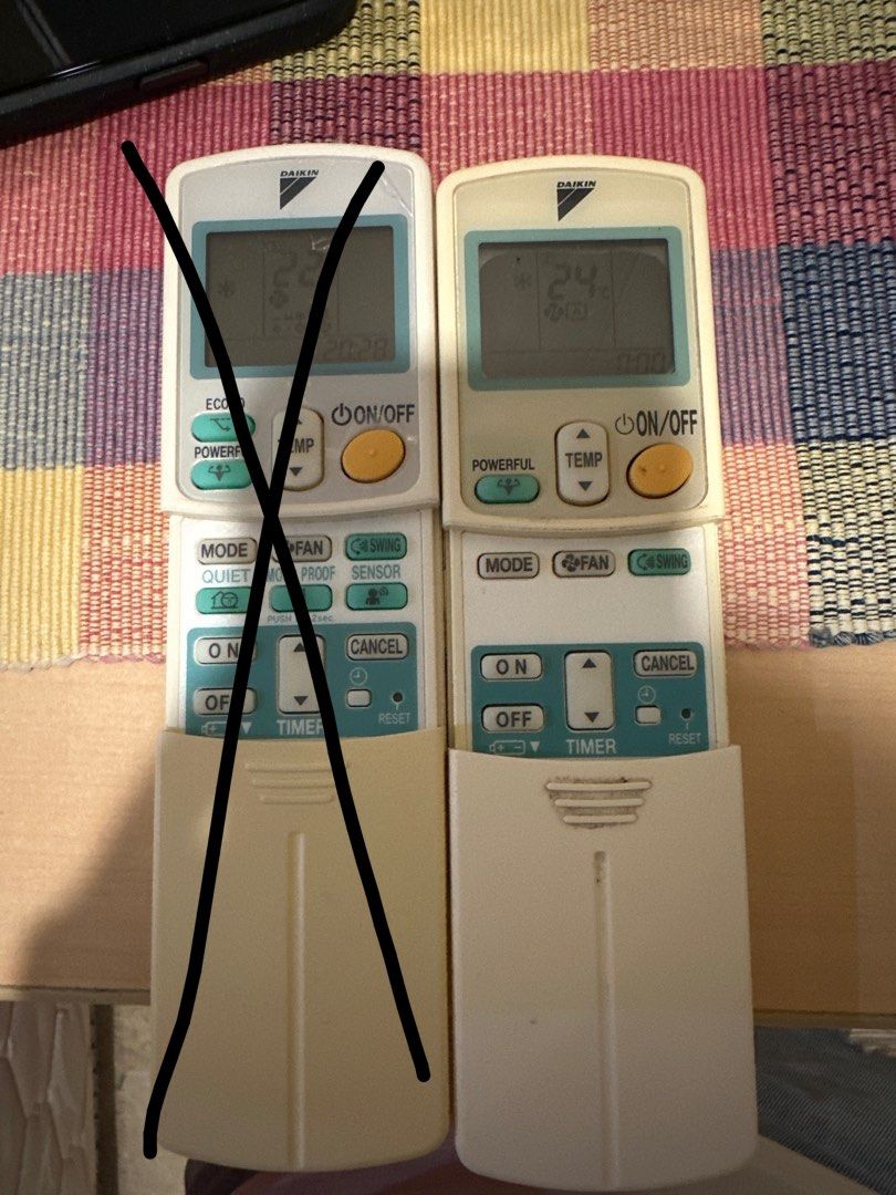 Daikin Aircon Remote Control used, TV & Home Appliances, Air