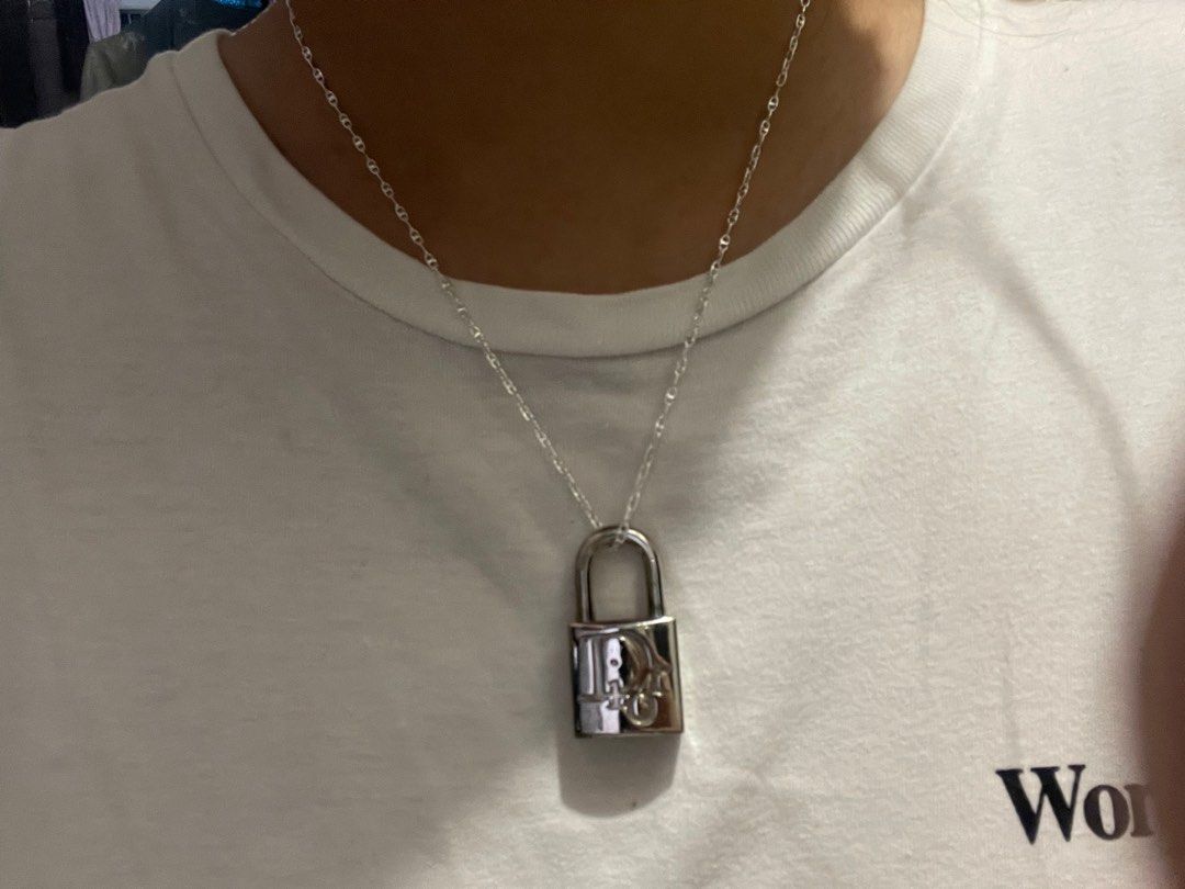 Dior padlock necklace price cheap