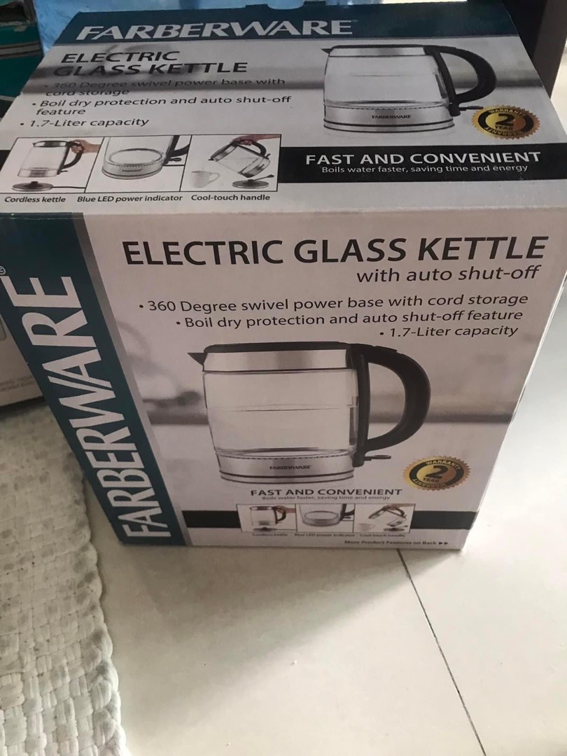 FARBERWARE ELECTRIC GLASS KETTLE PRODUCT SHARE 