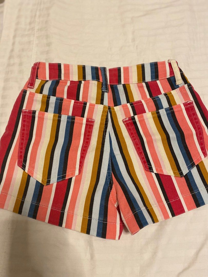 Forever 21 women s multicolor striped denim shorts Women s