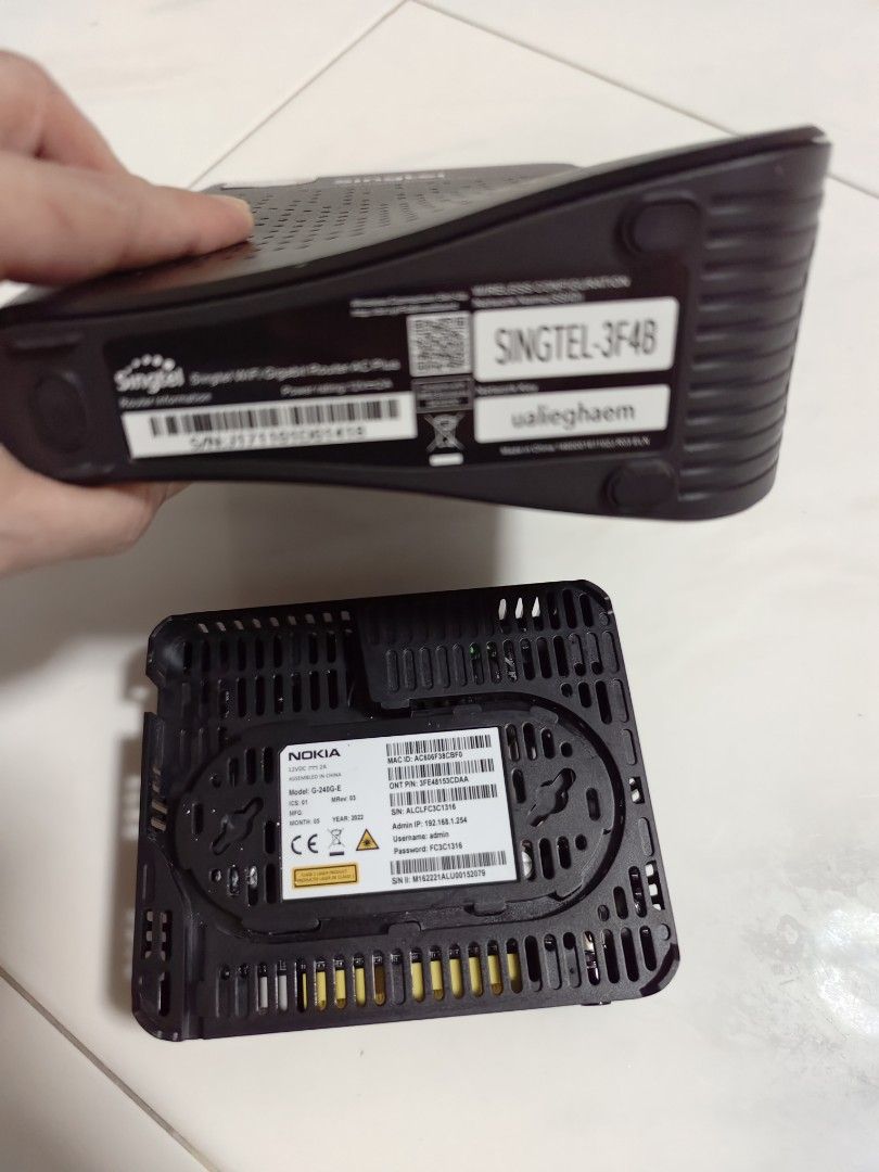 Full Box Set Bundle Sale Singtel Optical Network Router ONR and Wifi AC ...